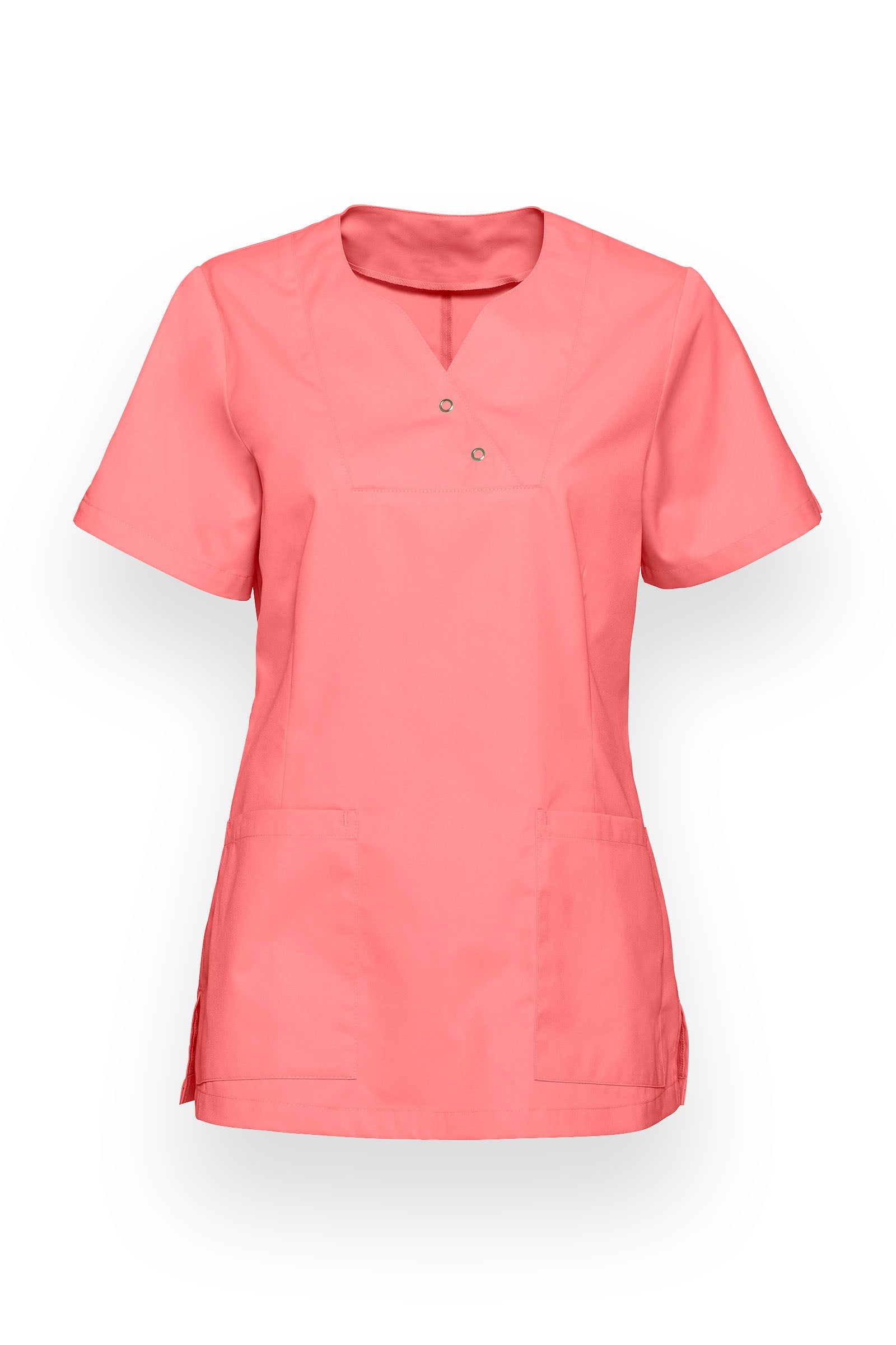 Schlupfkasack Damen - mit Druckknöpfen pfirsichrosa