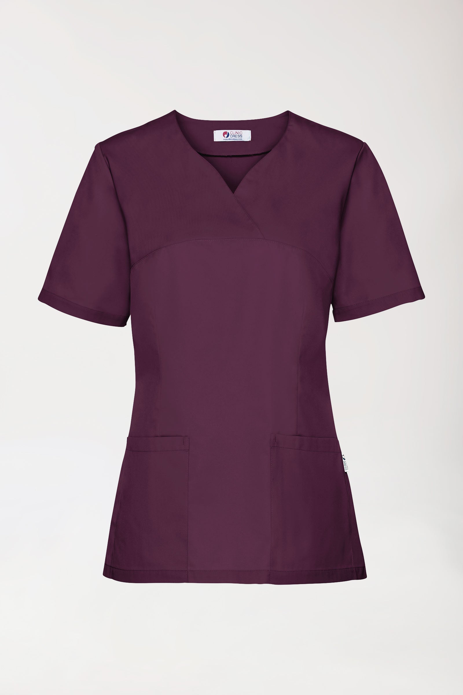 CORE Schlupfkasack Damen - 5er-Pack - Herzausschnitt pflaume