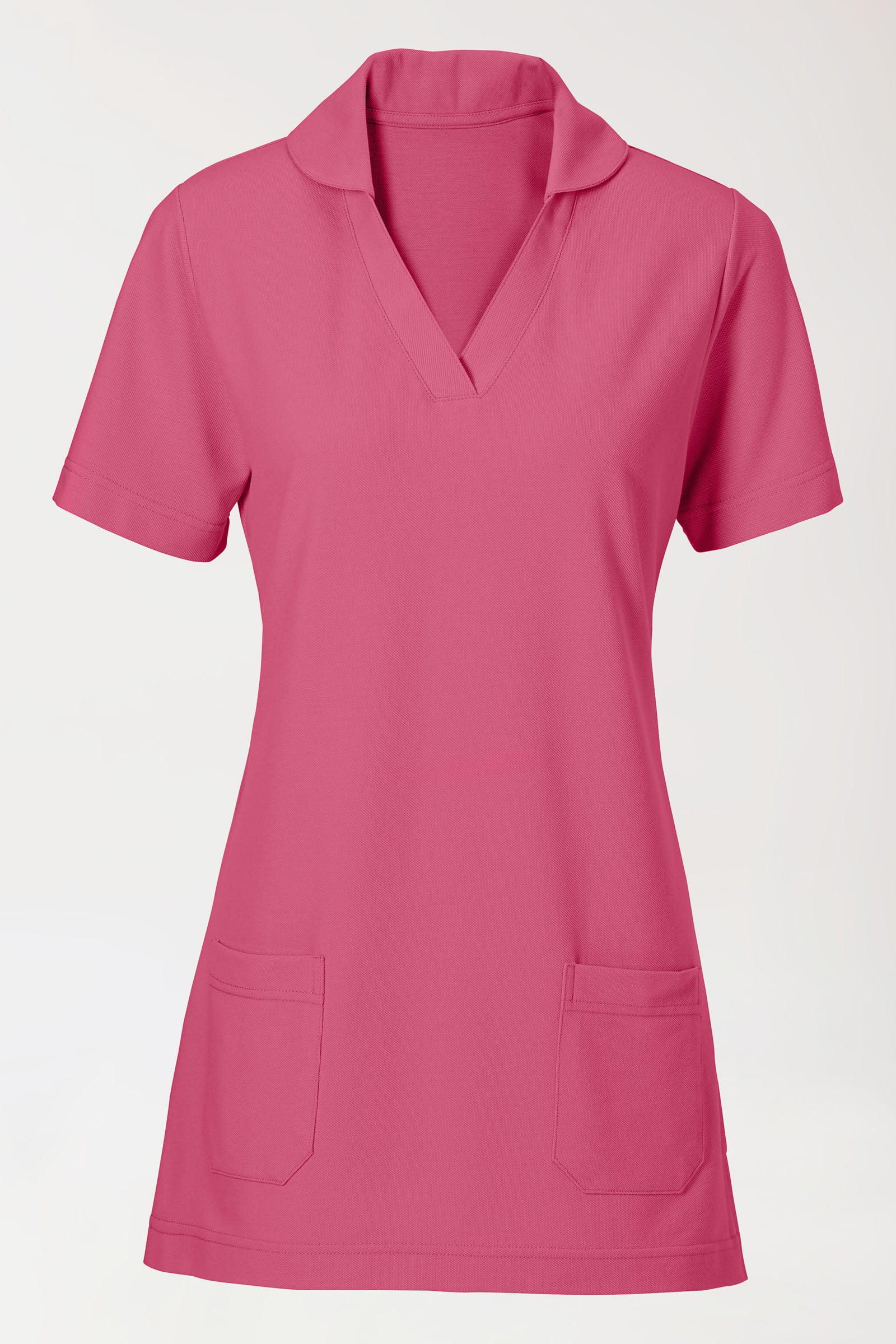 COMFY FLEX Stretch Schlupfkasack Damen - Schalkragen rosenholz, Vorderansicht 