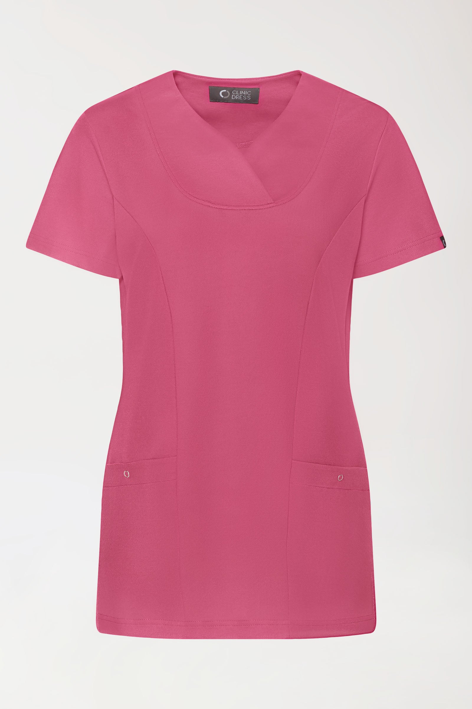 COMFY FLEX Stretch Schlupfkasack Damen - Herzausschnitt rosenholz, Vorderansicht 