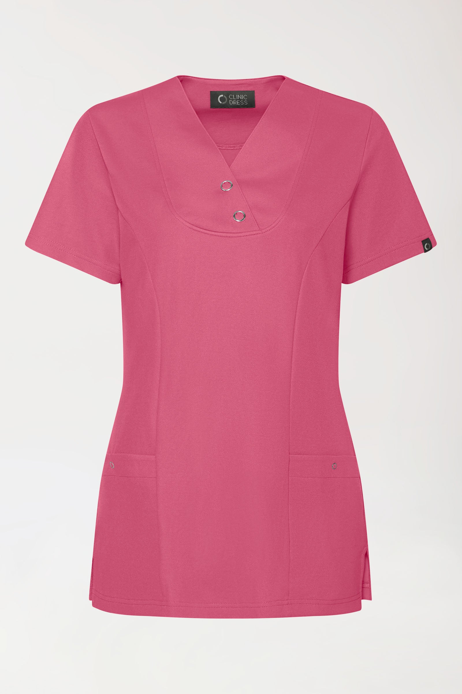 COMFY FLEX Stretch Schlupfkasack Damen - mit Druckknöpfen rosenholz, Vorderansicht 