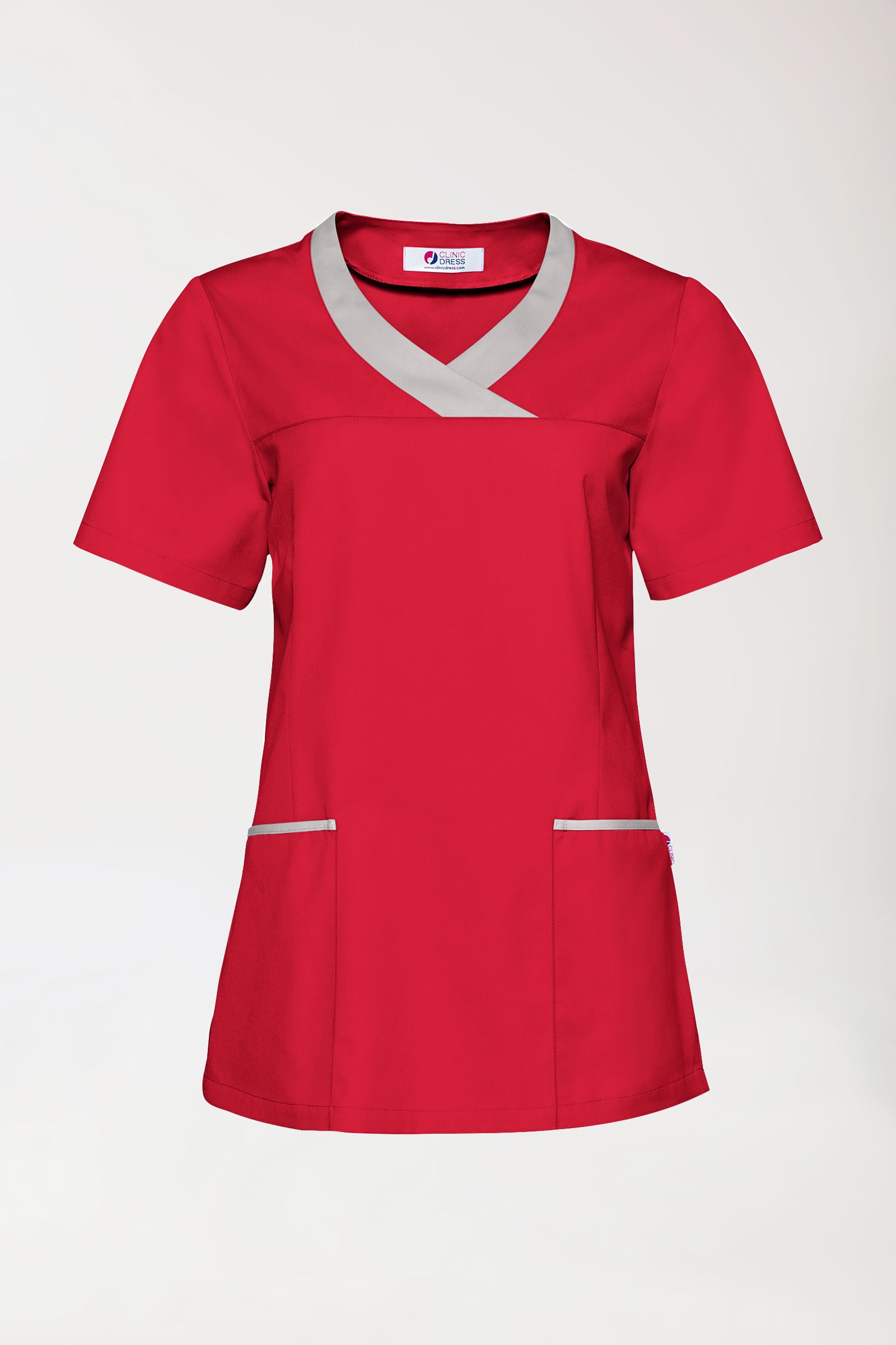 CORE Schlupfkasack Damen rot/grau