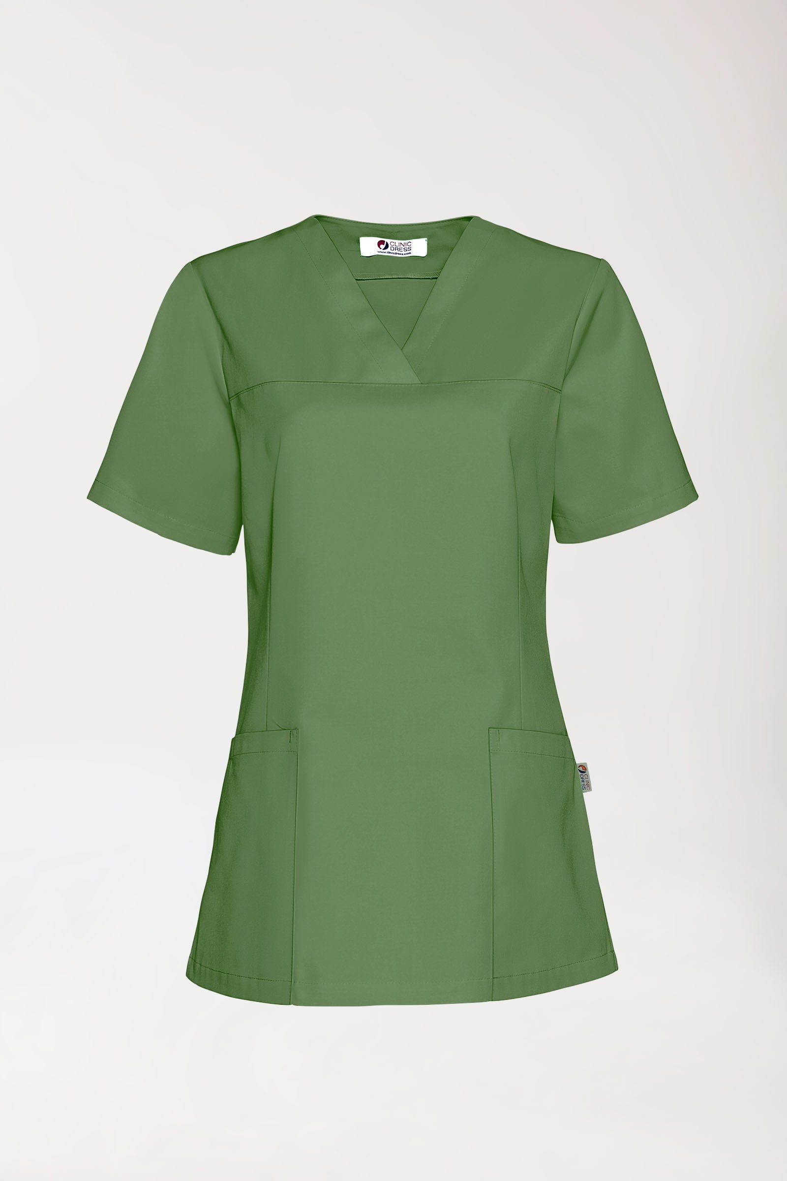 JUST STRONG Schlupfkasack Damen - V-Ausschnitt wiesengrün