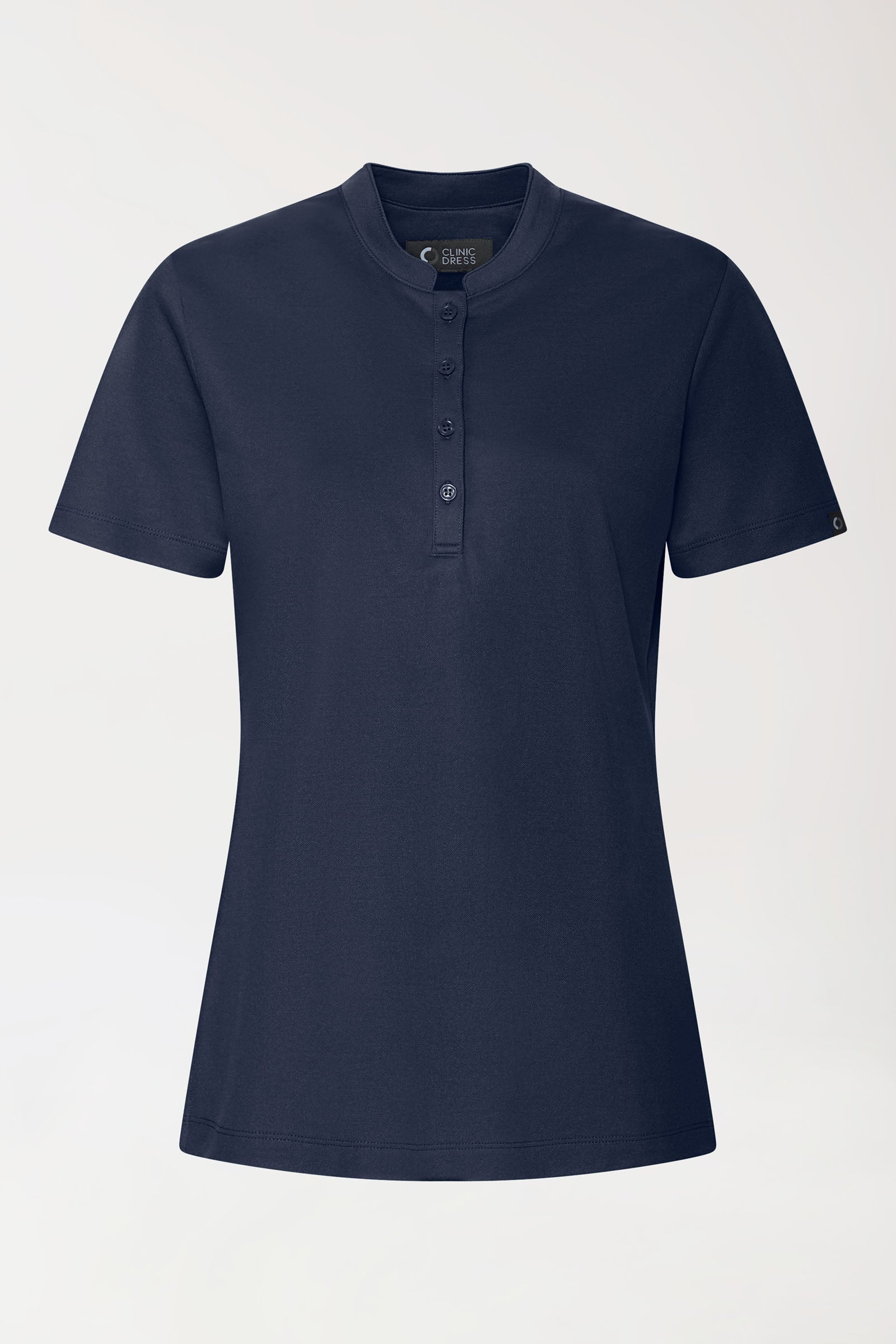 COMFY FLEX Stretch Shirt Damen - Stehkragen navy, Vorderansicht 
