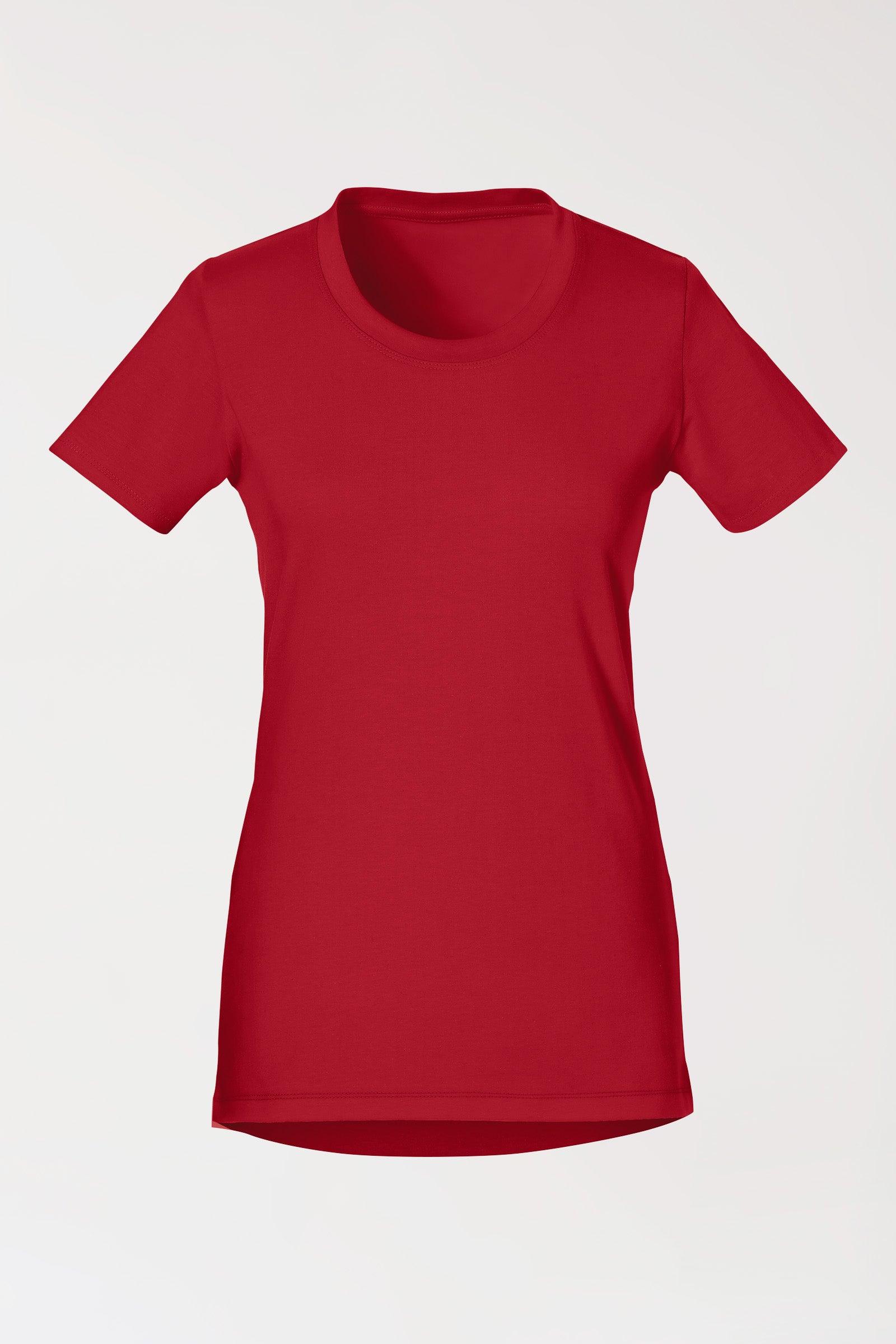 CORE Shirt Damen - Rundhalsausschnitt rot, Vorderansicht 