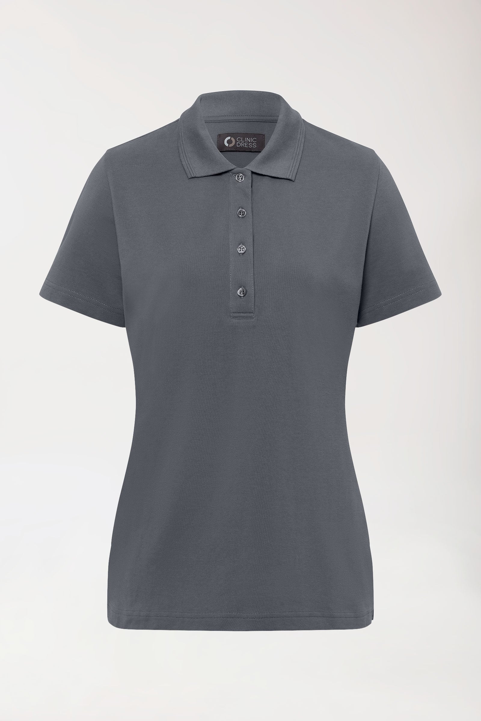 COMFY FLEX Stretch Shirt Damen - Polokragen steingrau