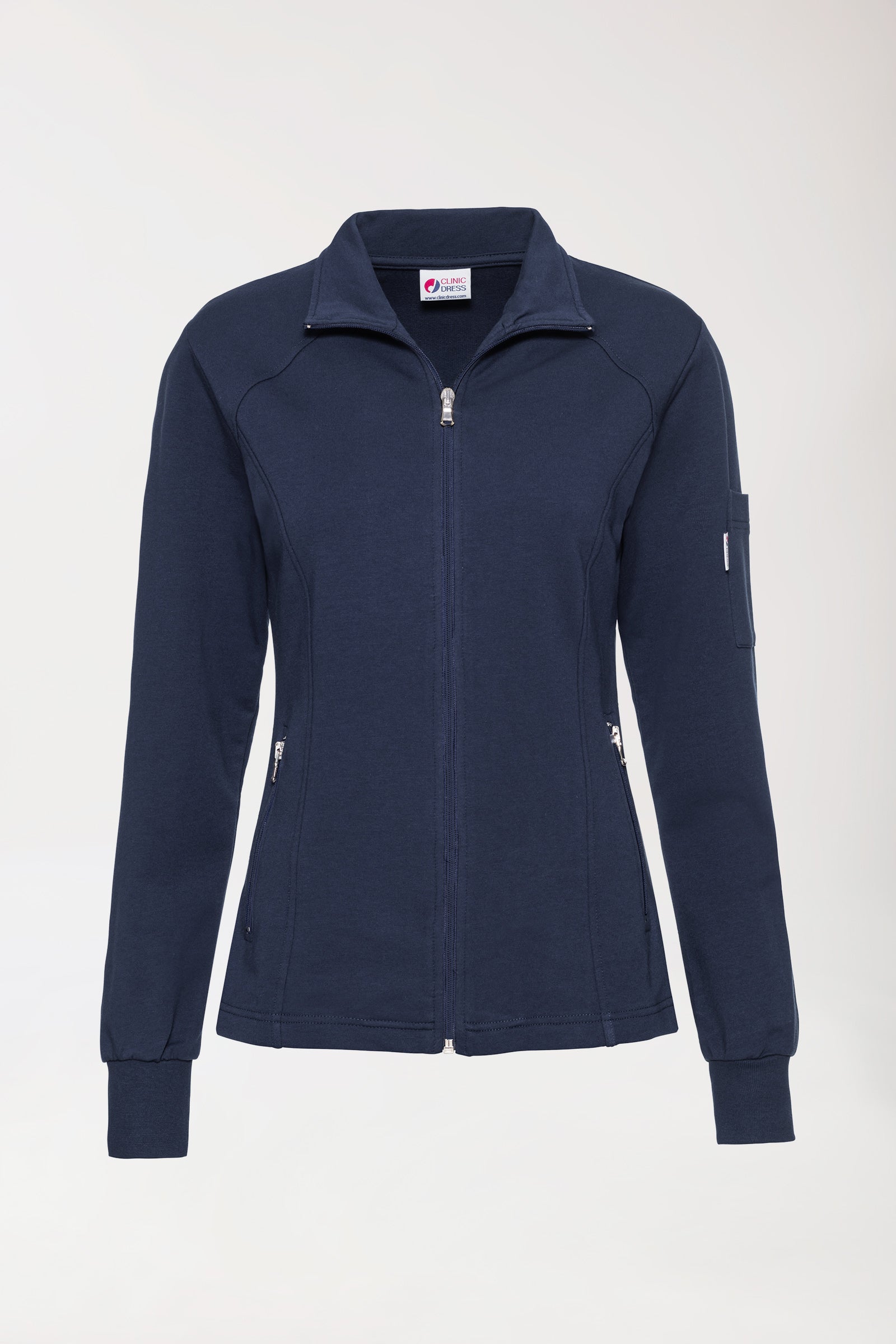 Sweatjacke Damen - Stehkragen navy