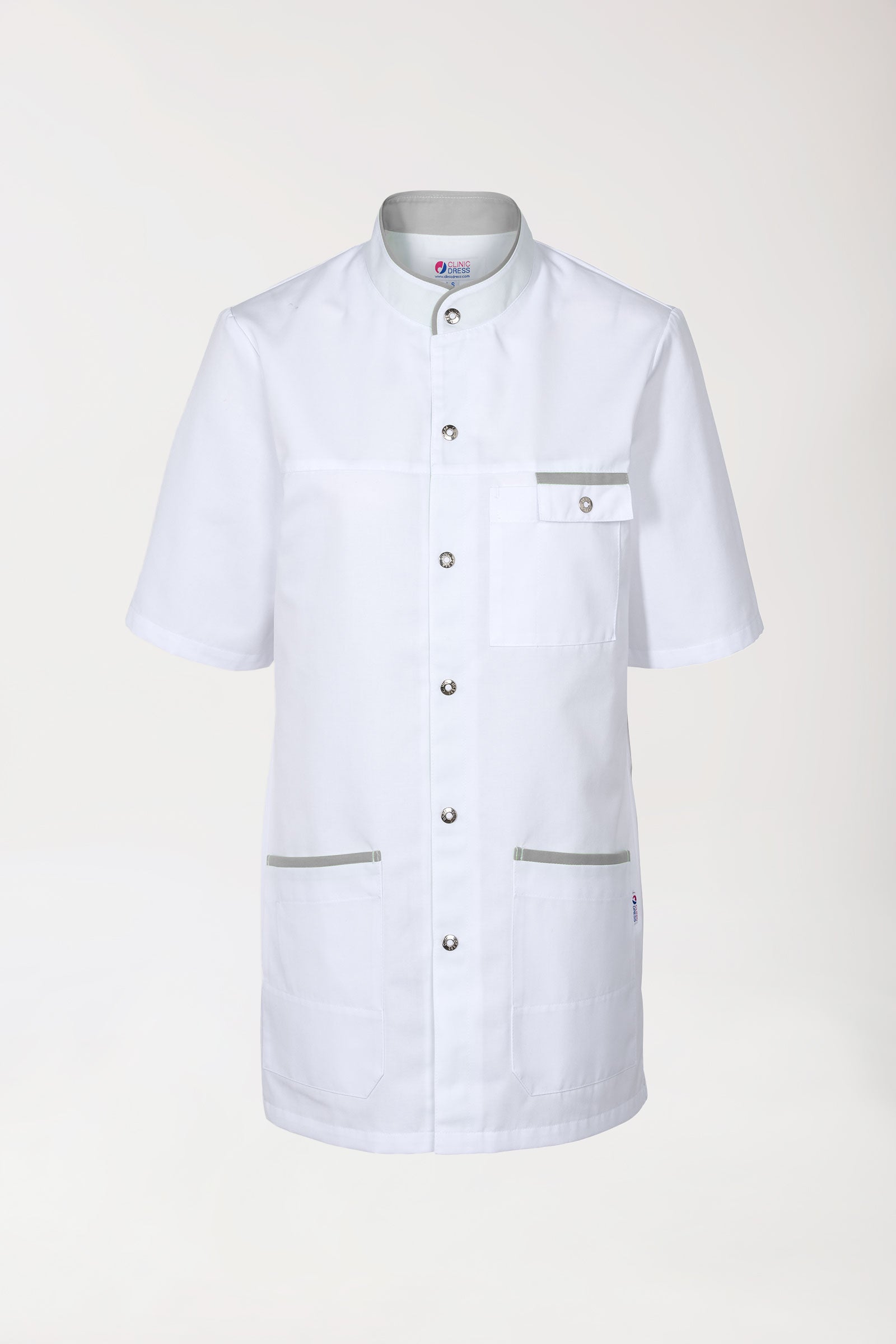 Longkasack Weiß Grau Herren