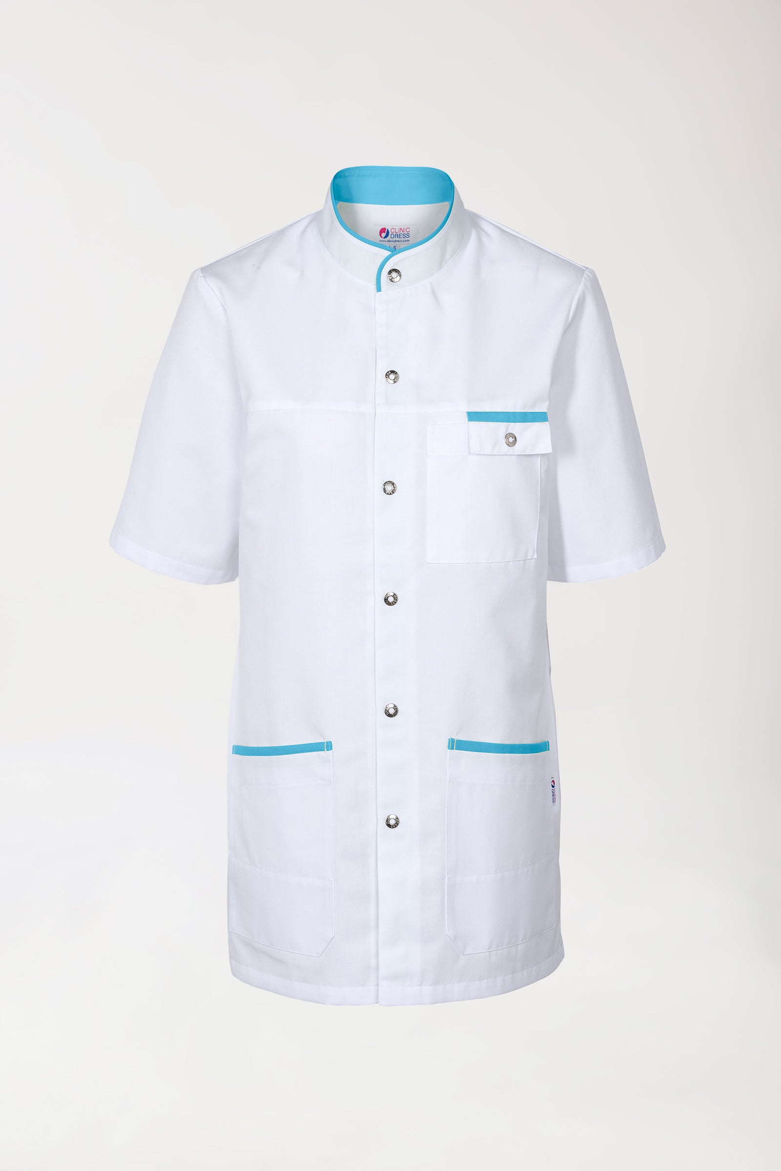 Longkasack Weiß Türkis Herren