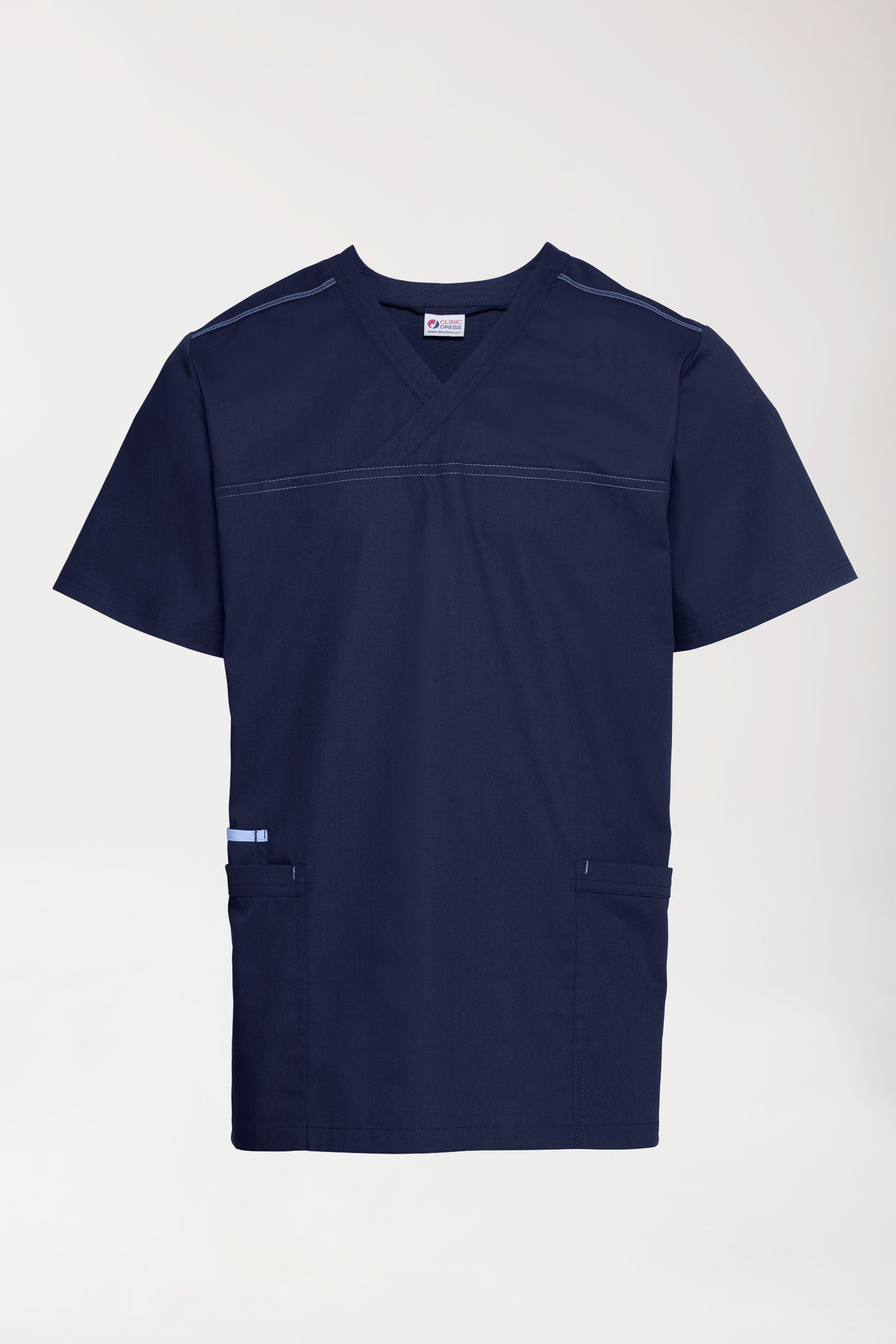 Schlupfkasack Navy mit Himmelblau Unisex, Vorderansicht 