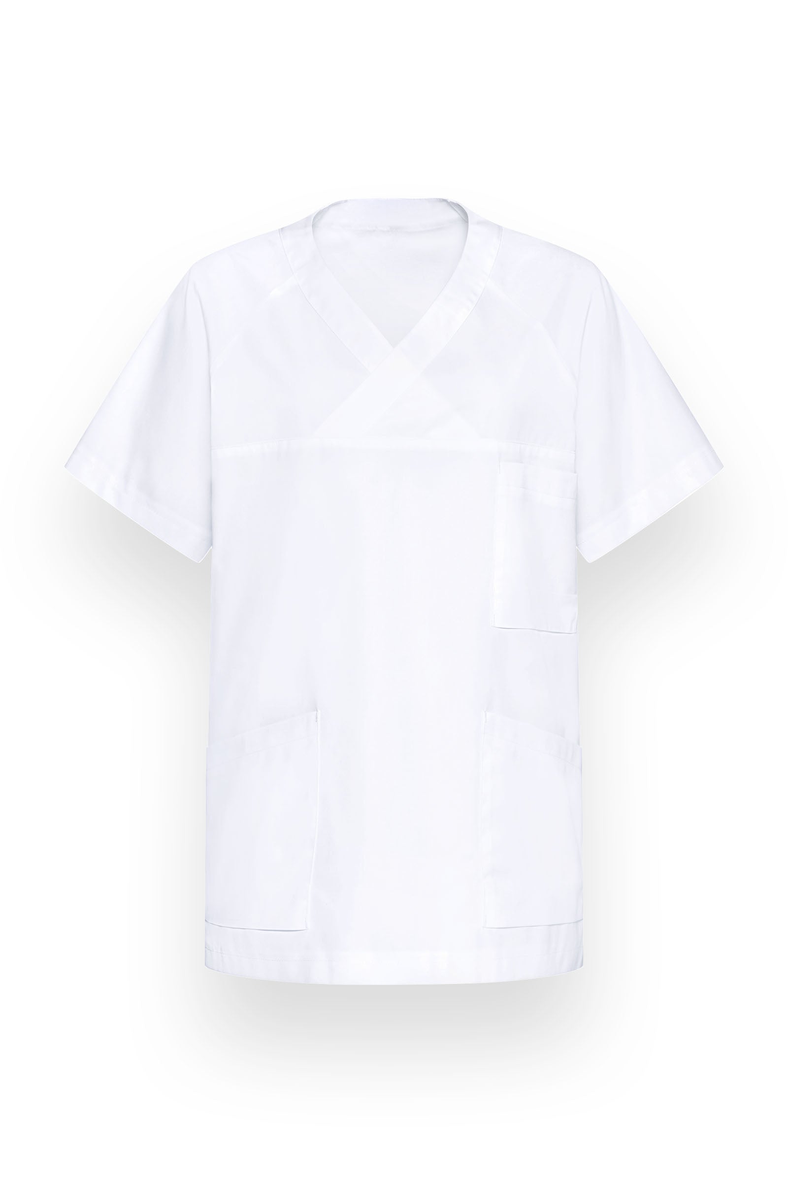 DER Kasack-Kasack V-Ausschnitt Unisex weiß