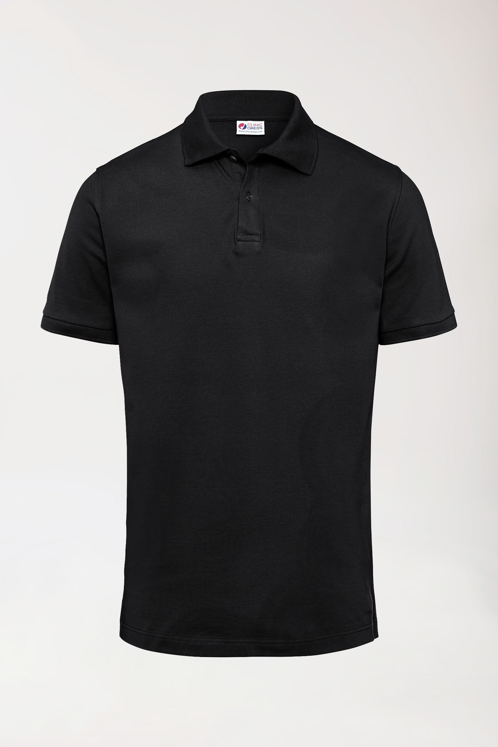 Stretch Shirt Herren - Polokragen schwarz