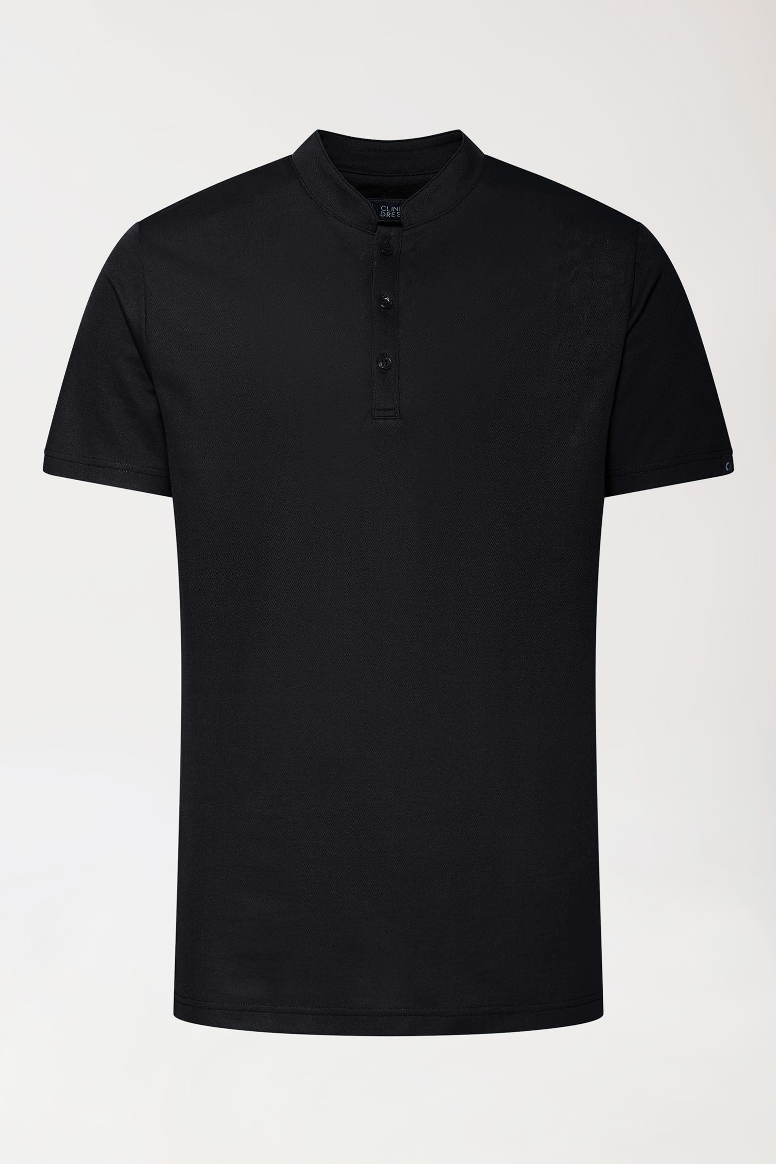 COMFY FLEX Stretch Shirt Herren - Stehkragen schwarz