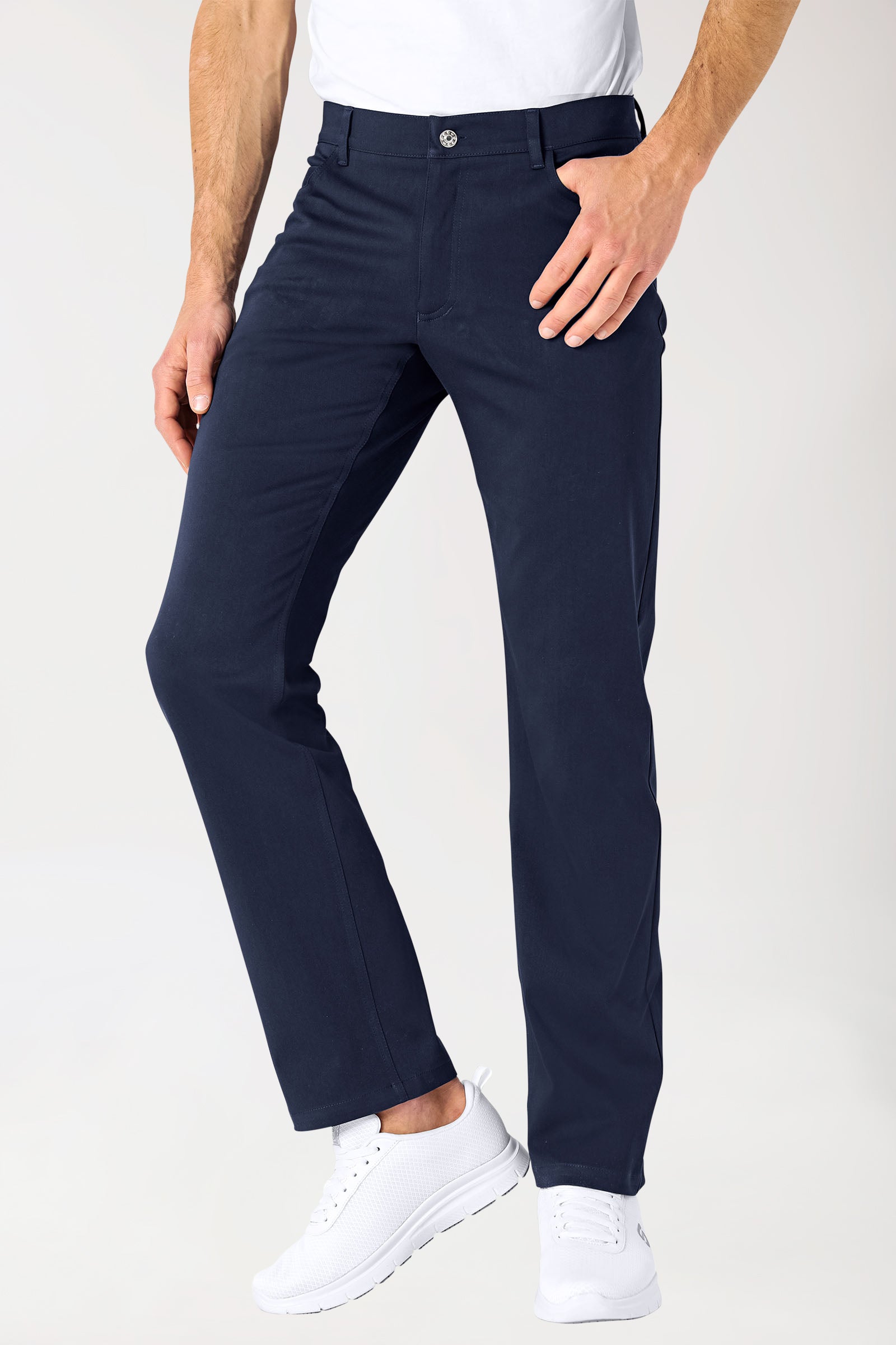 Stretch 5-Pocket Hose Herren - gerades Bein navy