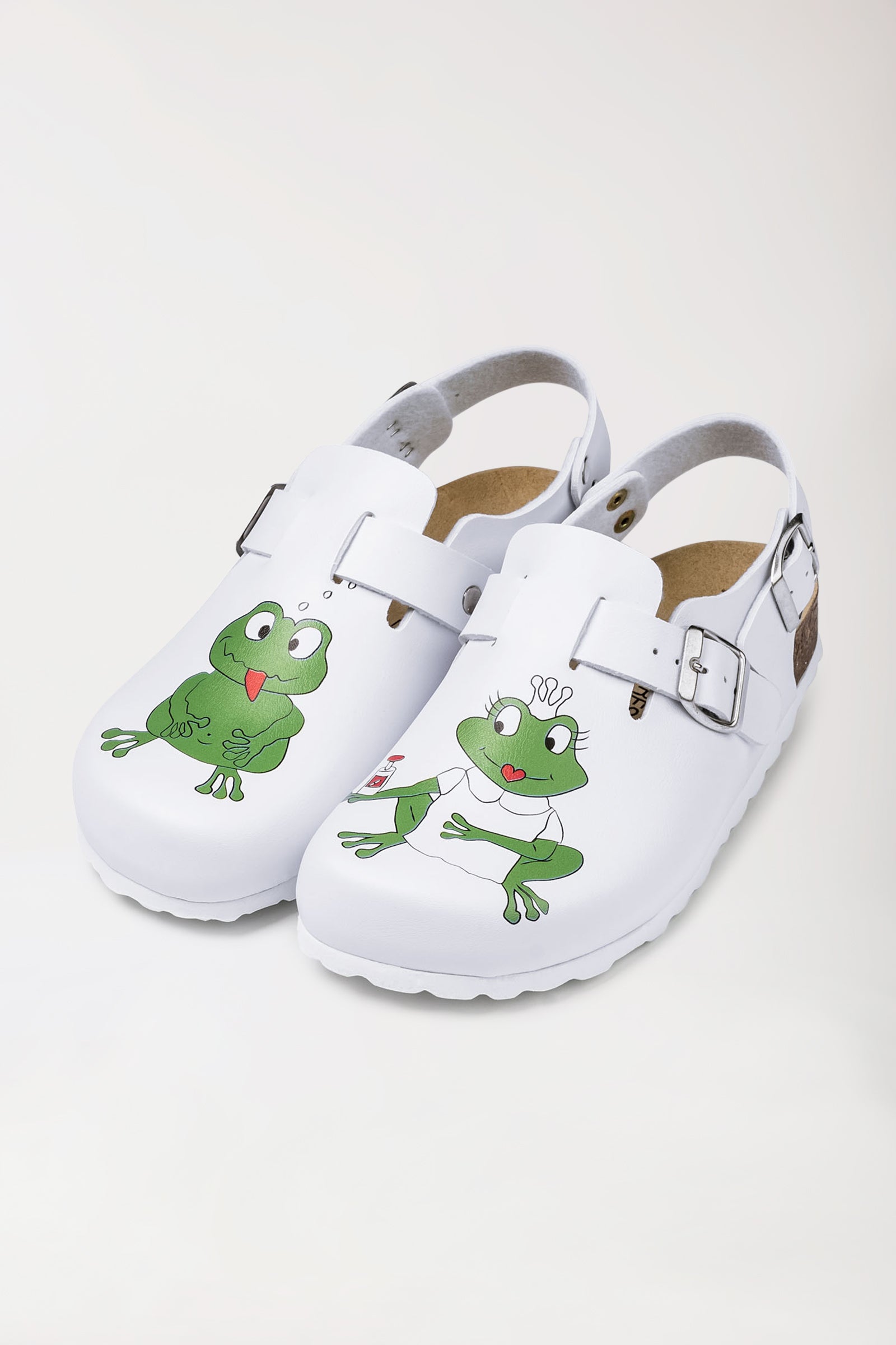 Damen Clog - Motivdruck - weiß