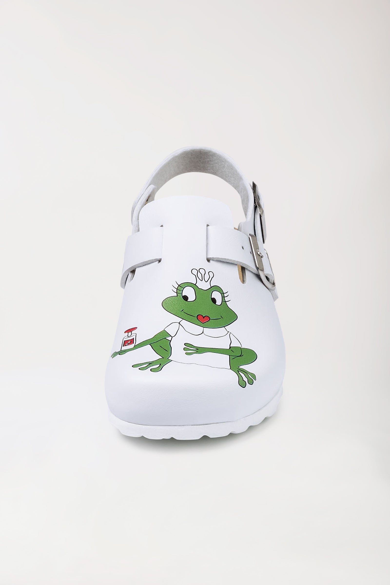 Damen Clog - Motivdruck - weiß