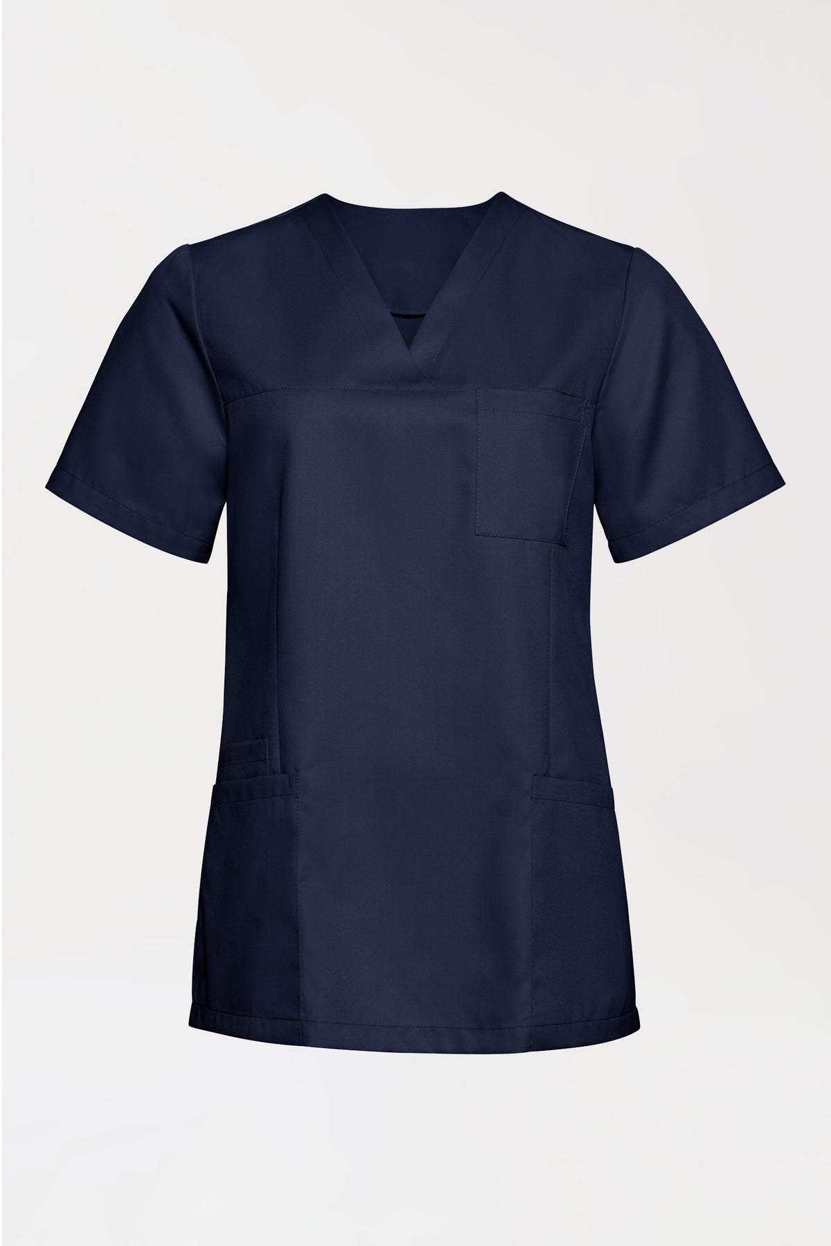 TENCEL™ Schlupfkasack Damen - V-Ausschnitt navy, Vorderansicht 