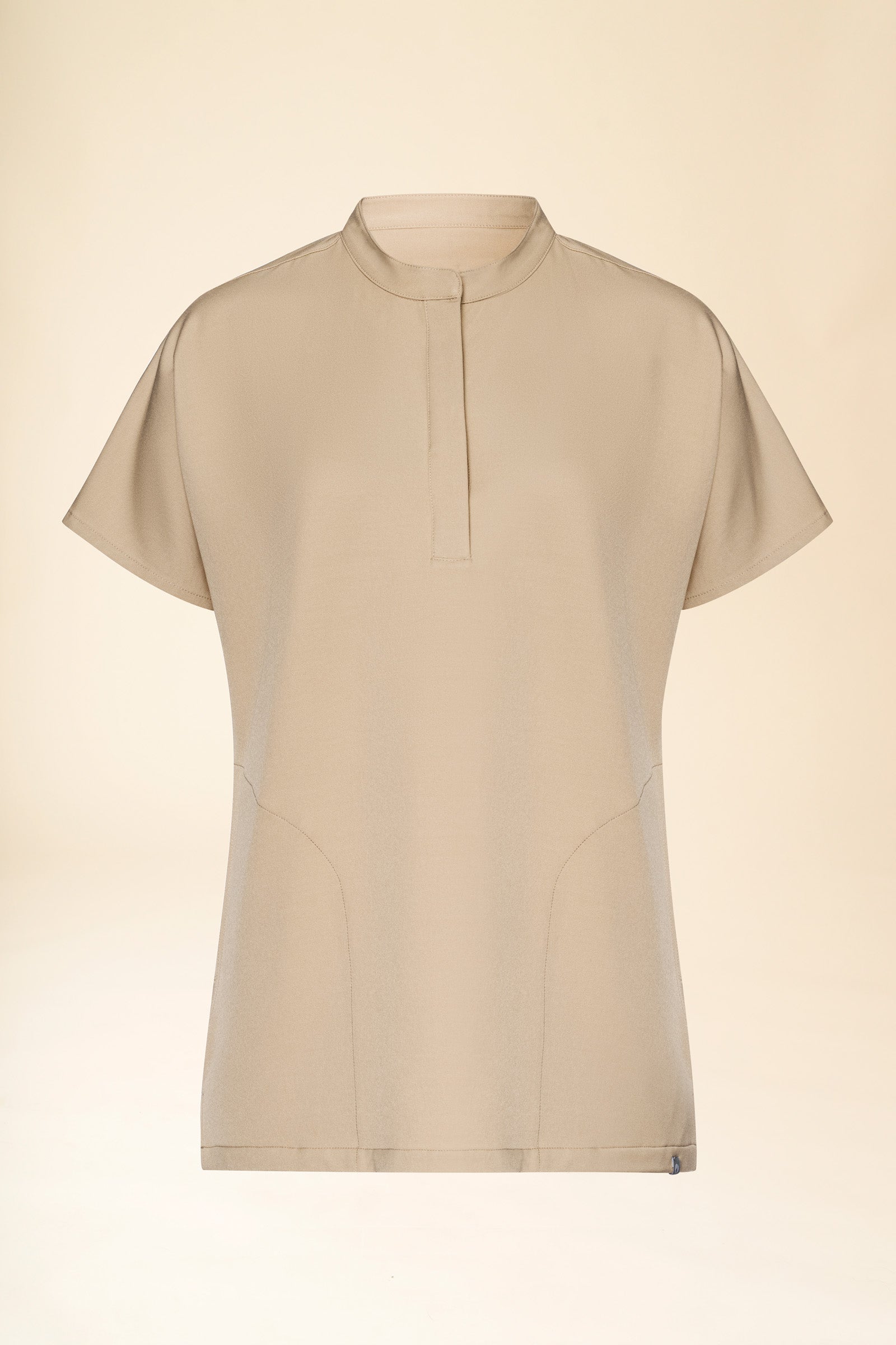 KAERE Schlupfkasack Damen - Stehkragen sand, Vorderansicht 