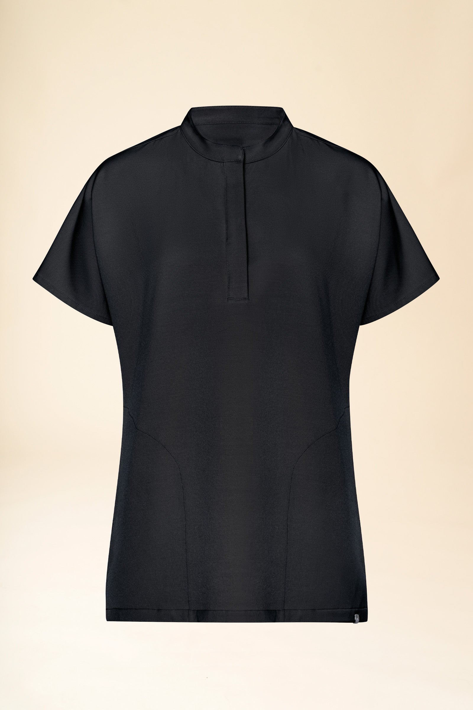 KAERE Schlupfkasack Damen - Stehkragen schwarz, Vorderansicht 