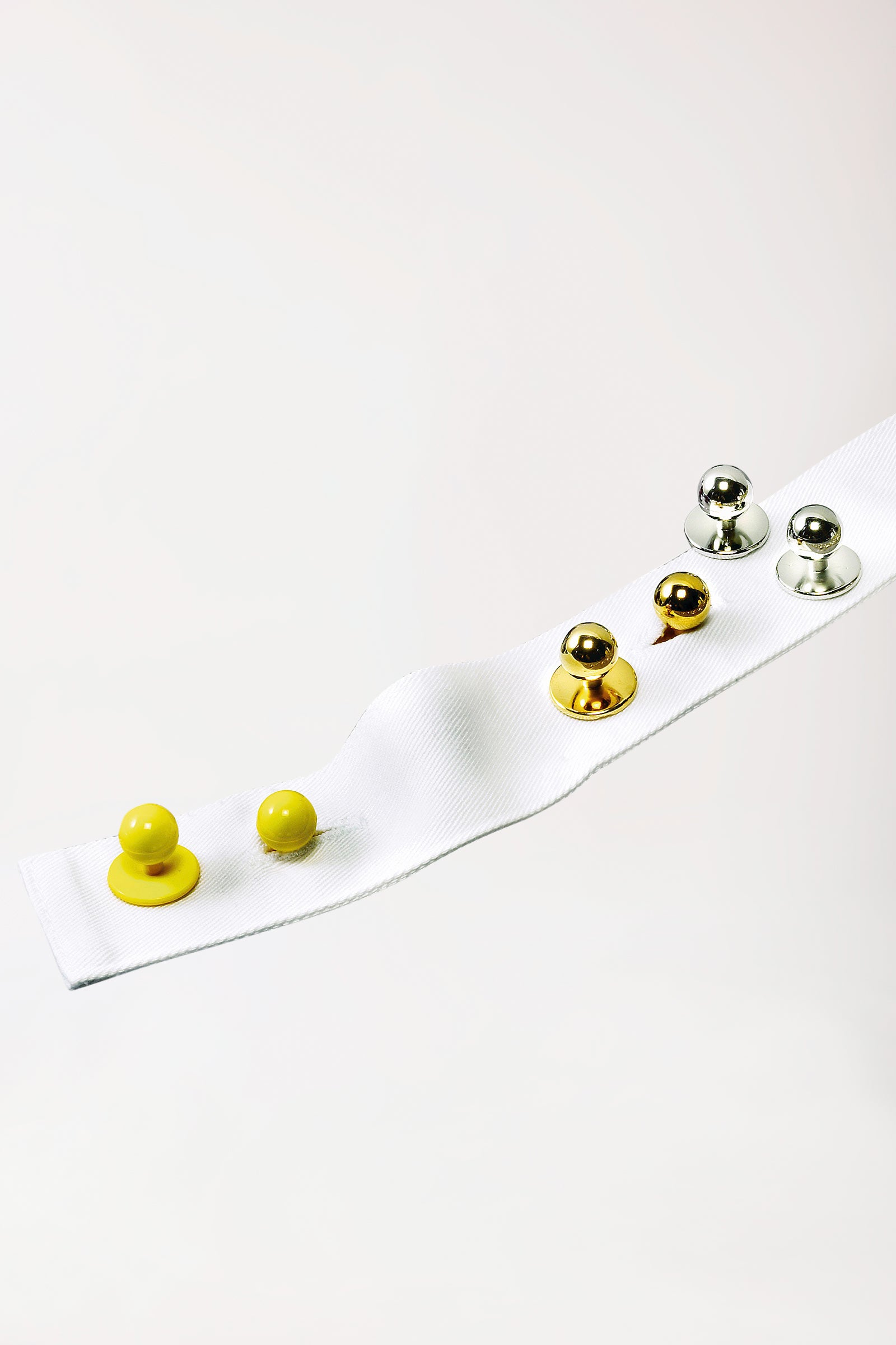 Gastro Knopfleiste für Kochjacken weiß