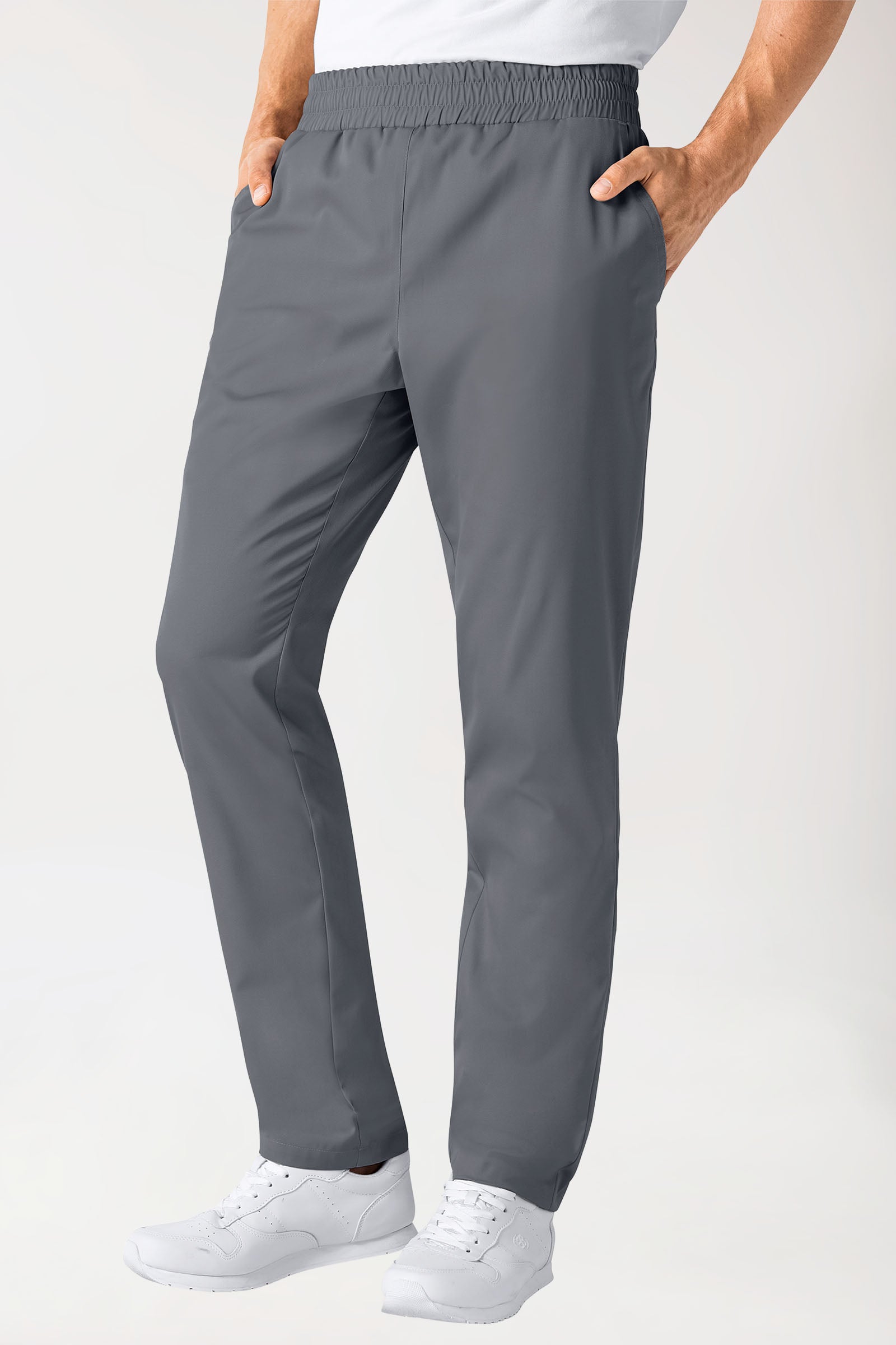 Hose Unisex - hoher Bund steingrau