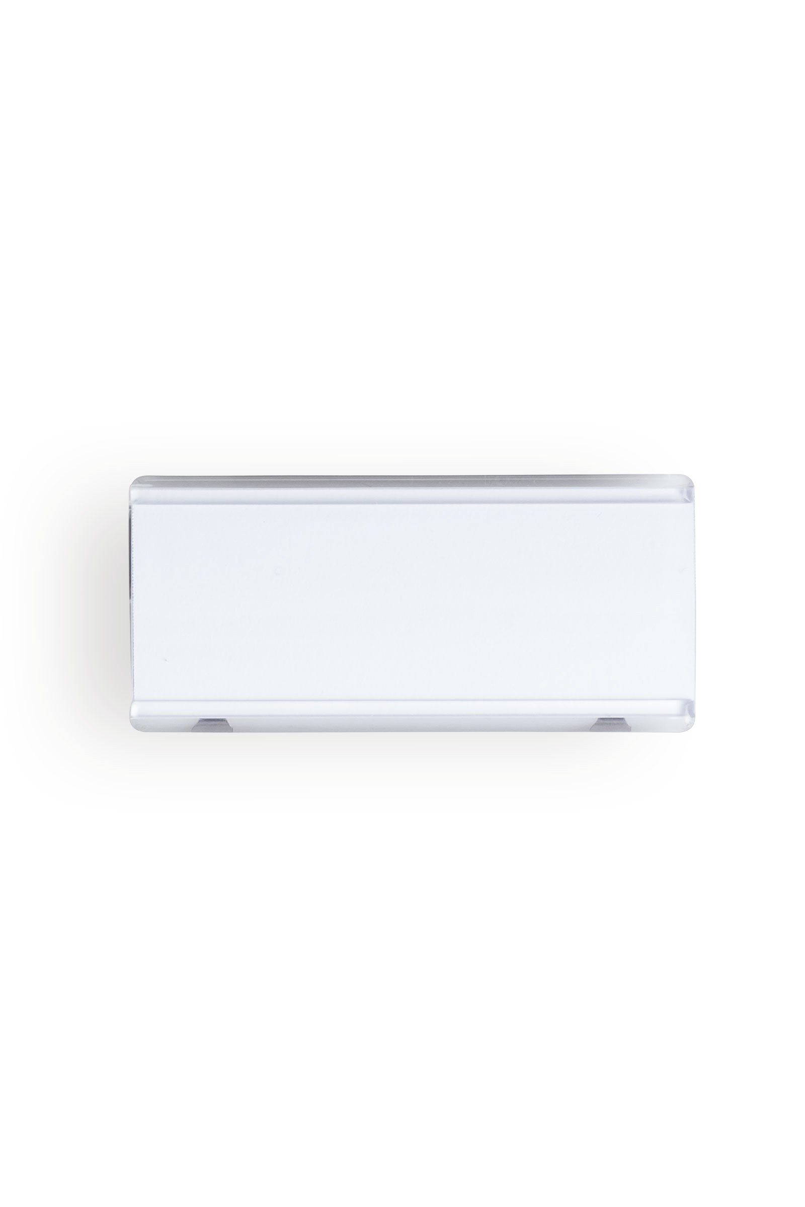 Namensschild Anstecknadel Transparent 7x3 cm